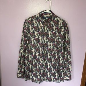 Men’s Alan Flusser Patterned Button Down Shirt L